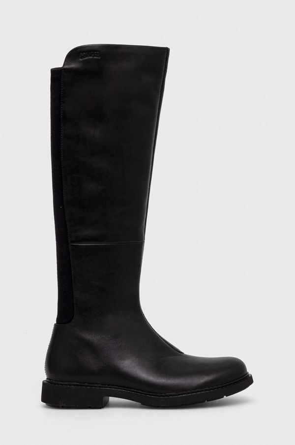 Camper Usnjeni elegantni škornji Camper Neuman ženski, črna barva, K400248.003
