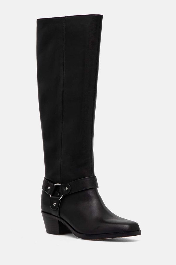 DKNY Usnjeni elegantni škornji Dkny Stace ženski, črna barva, K2436059