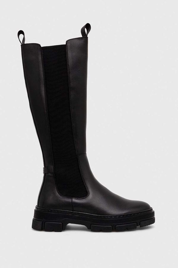 Gant Usnjeni elegantni škornji Gant Monthike ženski, črna barva, 27581357.G00