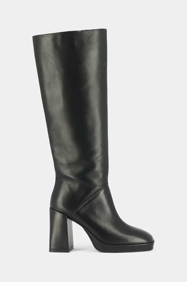 Jonak Usnjeni elegantni škornji Jonak DETHLEE CUIR ženski, črna barva, 3100351
