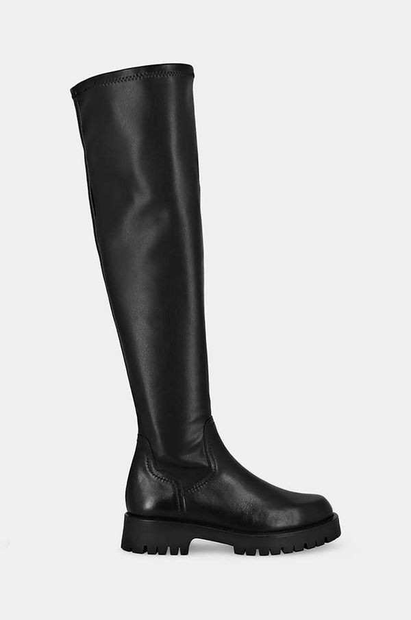 Jonak Usnjeni elegantni škornji Jonak RADAR CUIR/STRETCH ženski, črna barva, 3300103