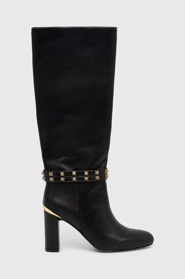 Just Cavalli Usnjeni elegantni škornji Just Cavalli ženski, črna barva, 75RA3S61 ZP274 899