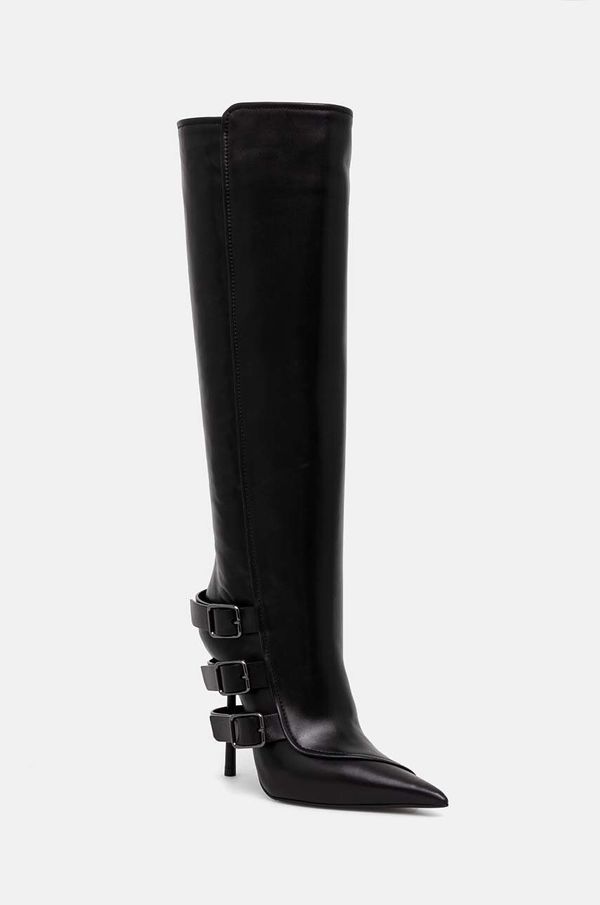 Le Silla Usnjeni elegantni škornji Le Silla Stivale Courtney ženski, črna barva, 4289C100BXPPGLO001