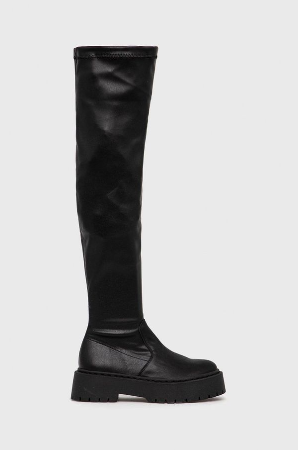 Steve Madden Usnjeni elegantni škornji Steve Madden Esmee Boot ženski, črna barva,