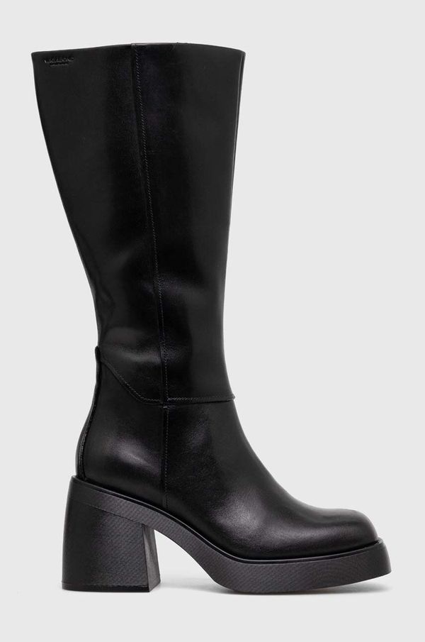 Vagabond Shoemakers Usnjeni elegantni škornji Vagabond Shoemakers BROOKE ženski, črna barva, 5644.101.20