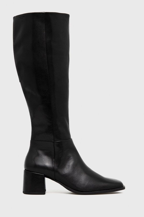 Vagabond Shoemakers Usnjeni elegantni škornji Vagabond Shoemakers Stina ženski, črna barva,