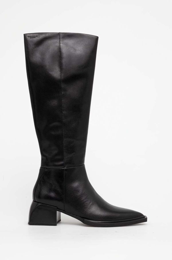 Vagabond Shoemakers Usnjeni elegantni škornji Vagabond Shoemakers VIVIAN ženski, črna barva, 5453.101.20