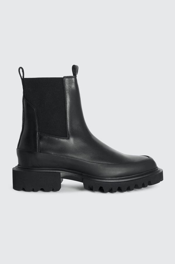 AllSaints Usnjeni gležnarji AllSaints Harlee Boot črna barva, WF609Z