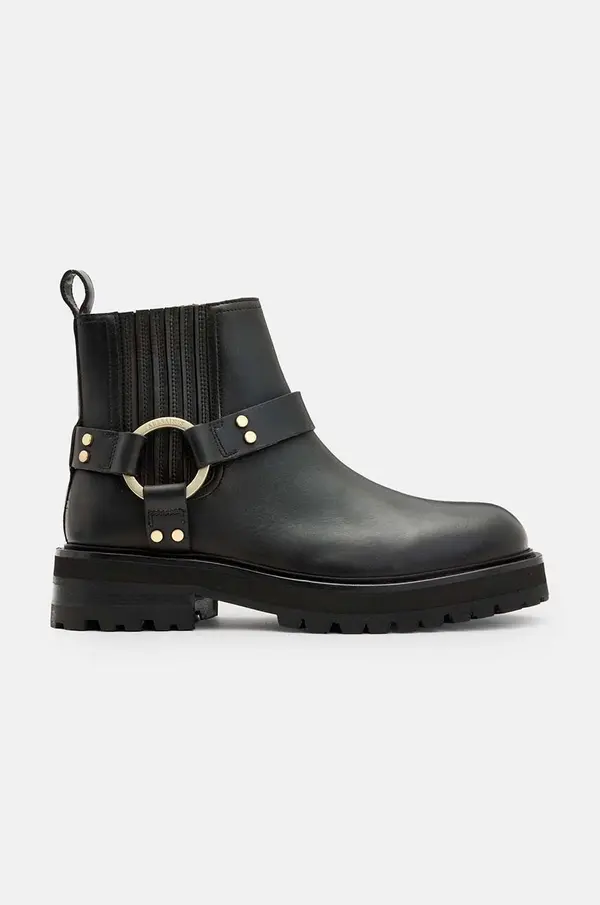 AllSaints Usnjeni gležnarji AllSaints Maddie Biker Boot