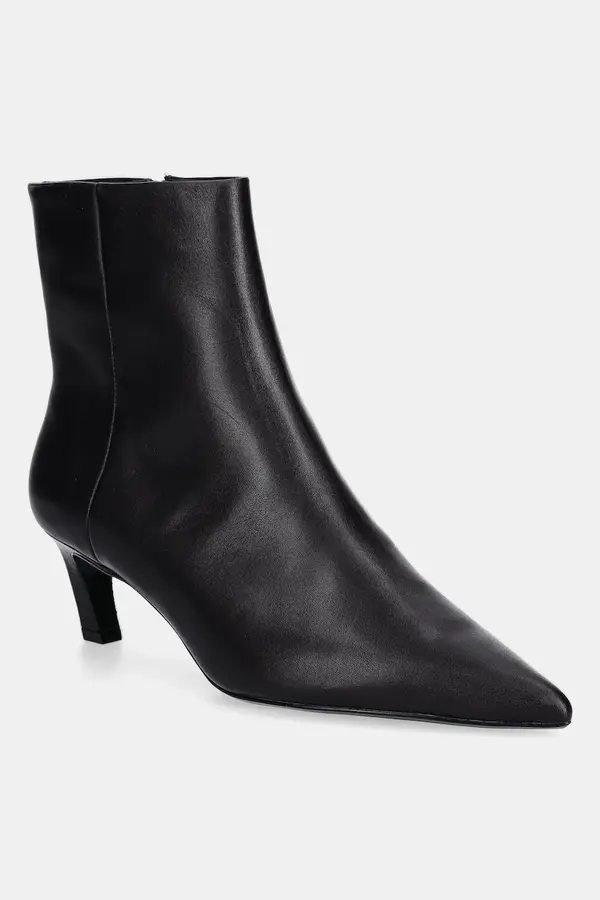 Calvin Klein Usnjeni gležnarji Calvin Klein ESS KITTEN HEEL ANKLE BOOT