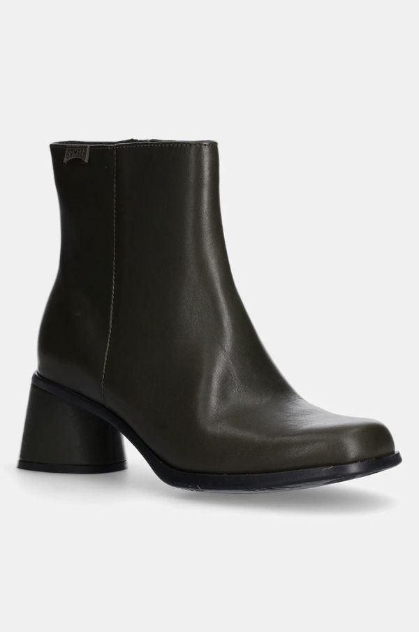 Camper Usnjeni gležnarji Camper Kiara ženski, zelena barva, K400743-003