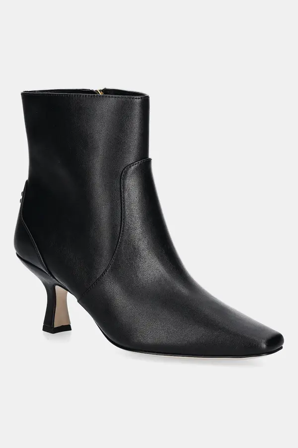 Coach Usnjeni gležnarji Coach Sculpted C Kitten Heel Leather Bootie