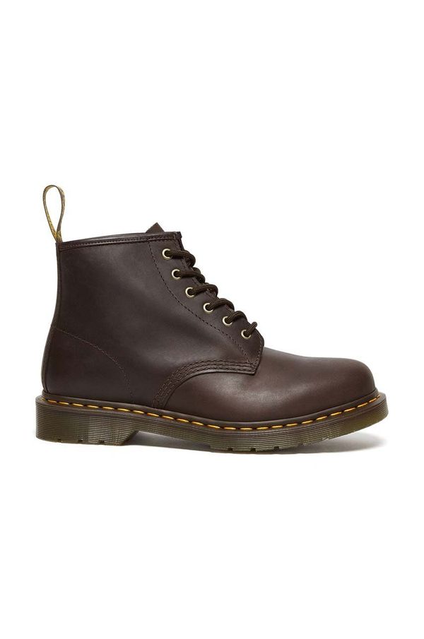 Dr. Martens Usnjeni gležnarji Dr. Martens 101 ženski, rjava barva, DM27761201