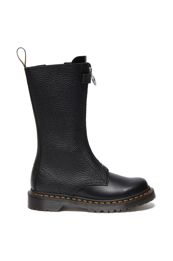 Dr. Martens Usnjeni gležnarji Dr. Martens 1b99 Frnt Zip ženski, črna barva, DM32053001