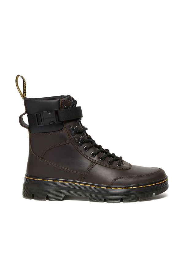 Dr. Martens Usnjeni gležnarji Dr. Martens Combs Tech Leather rjava barva, DM27804201