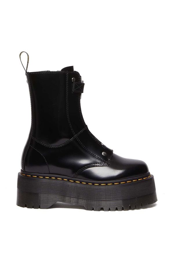 Dr. Martens Usnjeni gležnarji Dr. Martens Jetta Hi Max ženski, črna barva, DM30976001