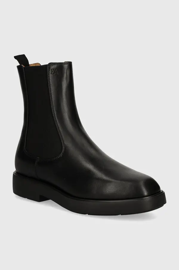 Emporio Armani Usnjeni gležnarji Emporio Armani