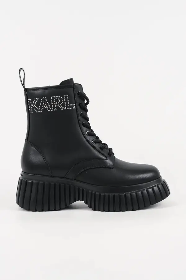 Karl Lagerfeld Usnjeni gležnarji Karl Lagerfeld KREEPER WEDGE