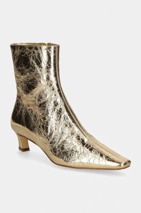 MICHAEL Michael Kors Usnjeni gležnarji MICHAEL Michael Kors Cosmo ženski, zlata barva, 40F4CSME5M.740