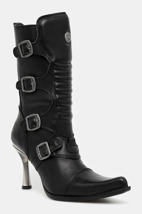 New Rock Usnjeni gležnarji New Rock Crust Negro, Malicia Negro Tacon Caribe Acero