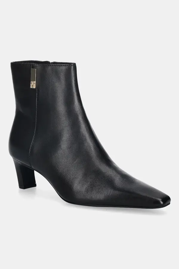 Tommy Hilfiger Usnjeni gležnarji Tommy Hilfiger SQUARE TOE KITTEN BOOTIE