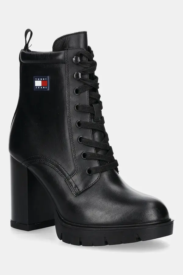 Tommy Jeans Usnjeni gležnarji Tommy Jeans TJW HEEL LACE UP BOOT