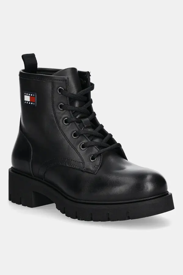 Tommy Jeans Usnjeni gležnarji Tommy Jeans TJW LACE UP LEATHER BOOT