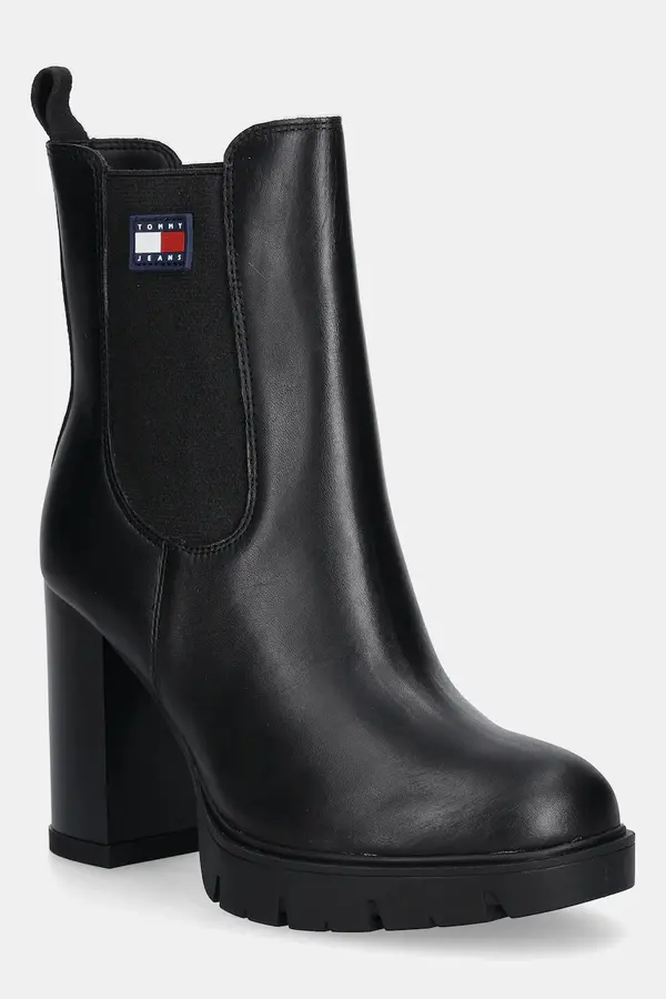 Tommy Jeans Usnjeni gležnarji Tommy Jeans TJW LEATHER HEEL BOOT