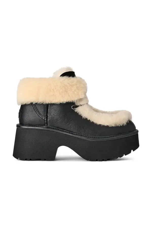 UGG Usnjeni gležnarji UGG Esmee Leather Lace Up
