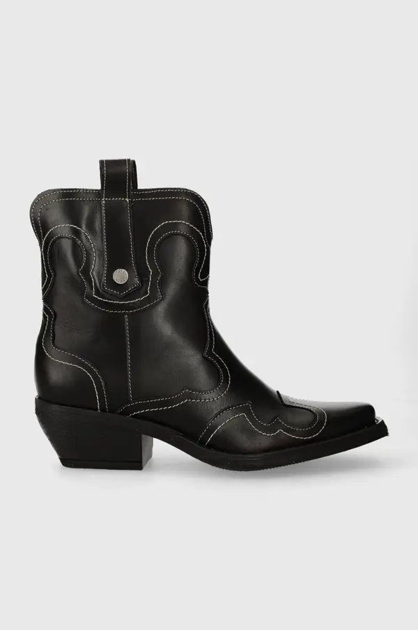 Steve Madden Usnjeni kavbojski škornji Steve Madden Waynoa