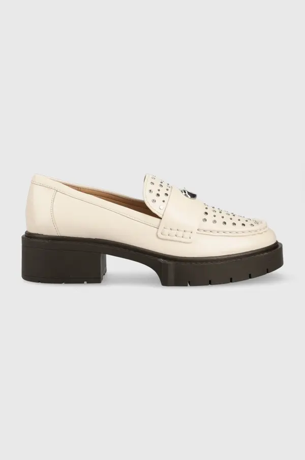 Coach Usnjeni mokasini Coach Ce309 Leela Stud Leather