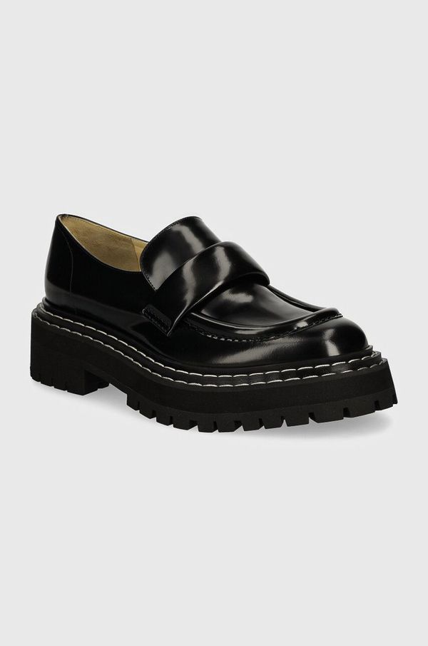 Proenza Schouler Usnjeni mokasini Proenza Schouler Lug Sole ženski, črna barva, PS43101A