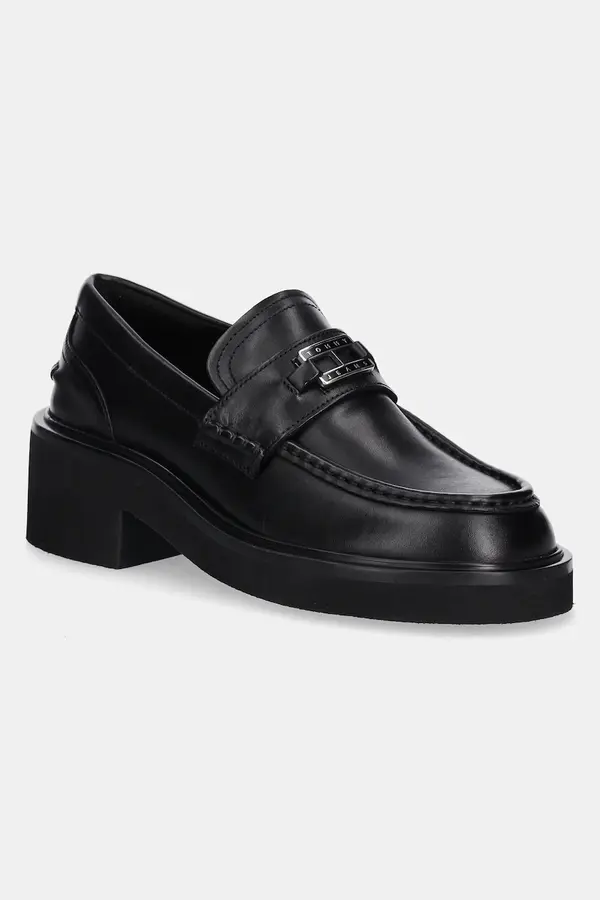 Tommy Jeans Usnjeni mokasini Tommy Jeans TJW CHUNKY HEEL LOAFER