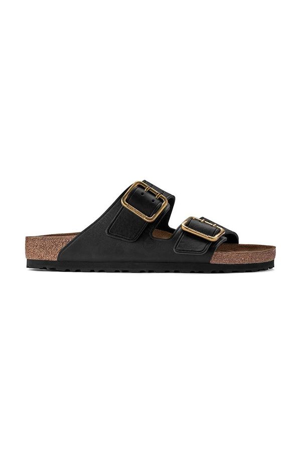 Birkenstock Usnjeni natikači Birkenstock Arizona Bold Gap moški, črna barva, 1022604