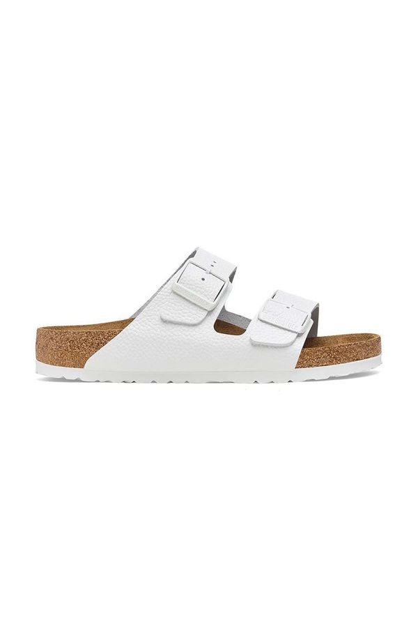 Birkenstock Usnjeni natikači Birkenstock Arizona moški, bela barva, 1025048