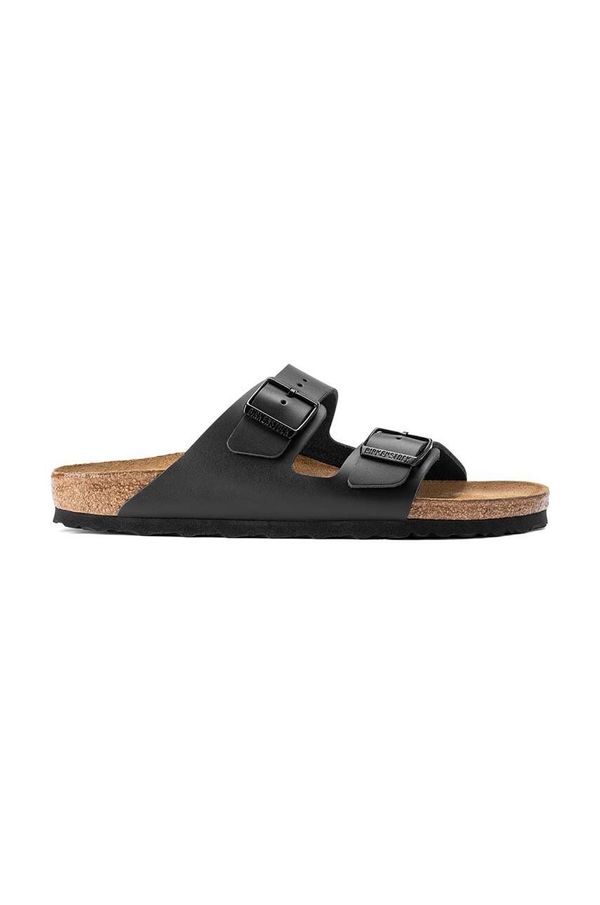 Birkenstock Usnjeni natikači Birkenstock Arizona moški, črna barva, 51191