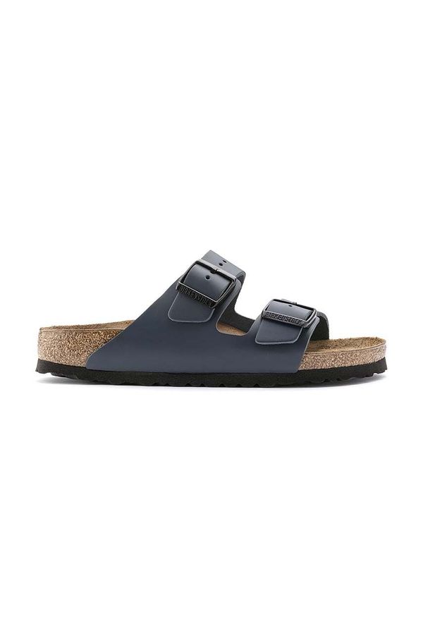 Birkenstock Usnjeni natikači Birkenstock Arizona moški, mornarsko modra barva