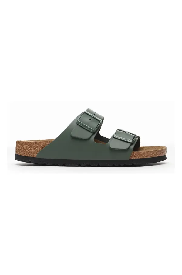 Birkenstock Usnjeni natikači Birkenstock Arizona moški, zelena barva, 1029165