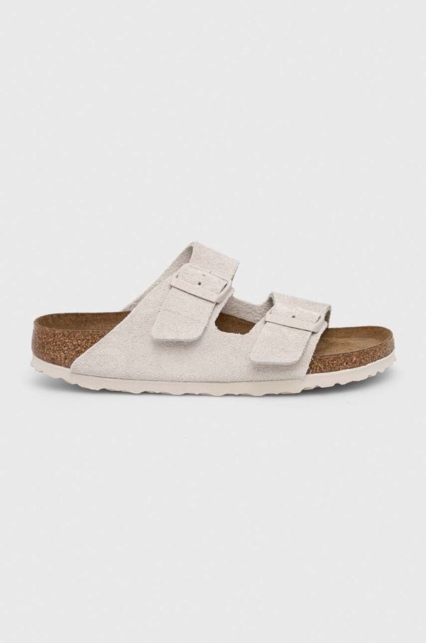 Birkenstock Usnjeni natikači Birkenstock ARIZONA SFB ženski, bela barva, 1024516