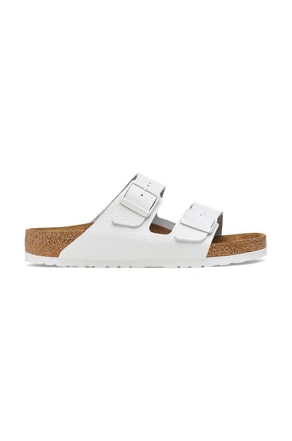 Birkenstock Usnjeni natikači Birkenstock Arizona ženski, bela barva, 1025061