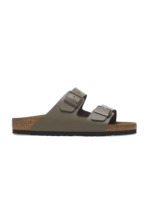 Birkenstock Usnjeni natikači Birkenstock Arizona ženski, zelena barva, 1029155