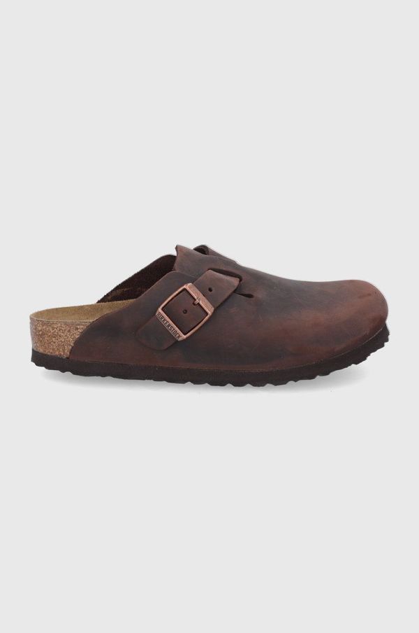 Birkenstock Usnjeni natikači Birkenstock Boston žensko,