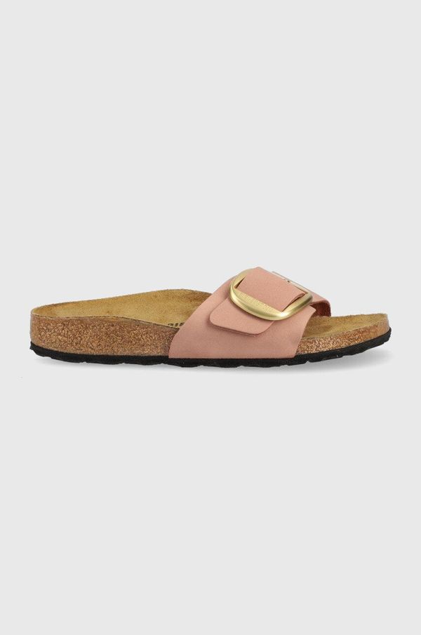 Birkenstock Usnjeni natikači Birkenstock MADRID BIG BUCKLE ženski, roza barva, 1024039