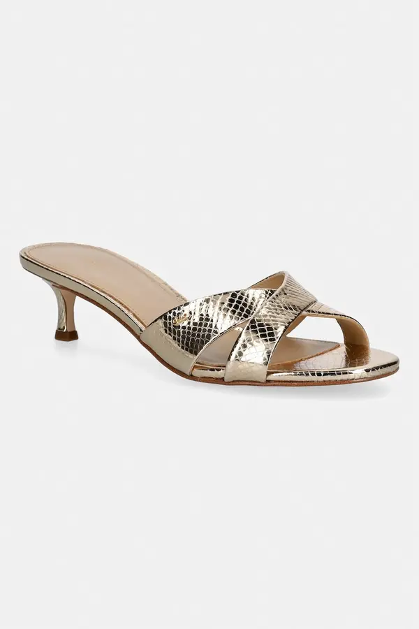 MICHAEL Michael Kors Usnjeni natikači MICHAEL Michael Kors Cassidy Kitten Sandal
