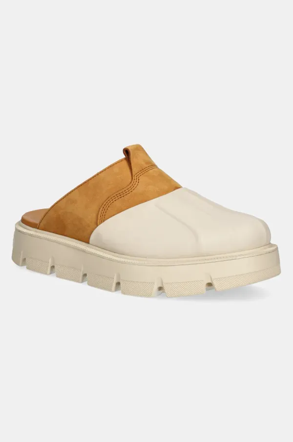 Sorel Usnjeni natikači Sorel REIN CB CLOG ženski, bež barva, 2113131165