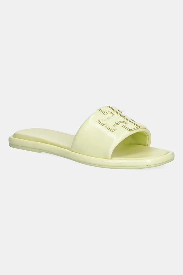 Tory Burch Usnjeni natikači Tory Burch Double T Sport Slide