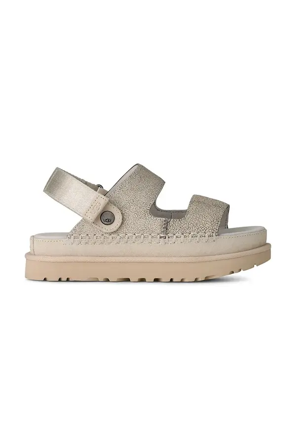 UGG Usnjeni natikači UGG W Goldenstar Crackle Glide