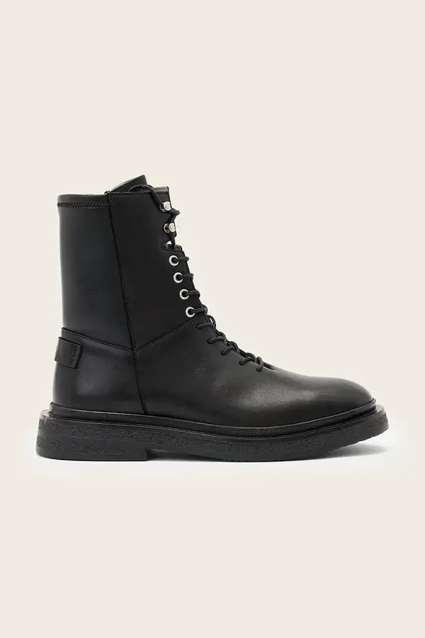AllSaints Usnjeni nizki škornji AllSaints Escher Lace Up Boot