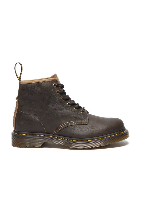 Dr. Martens Usnjeni nizki škornji Dr. Martens 101 moški, rjava barva, DM31872777