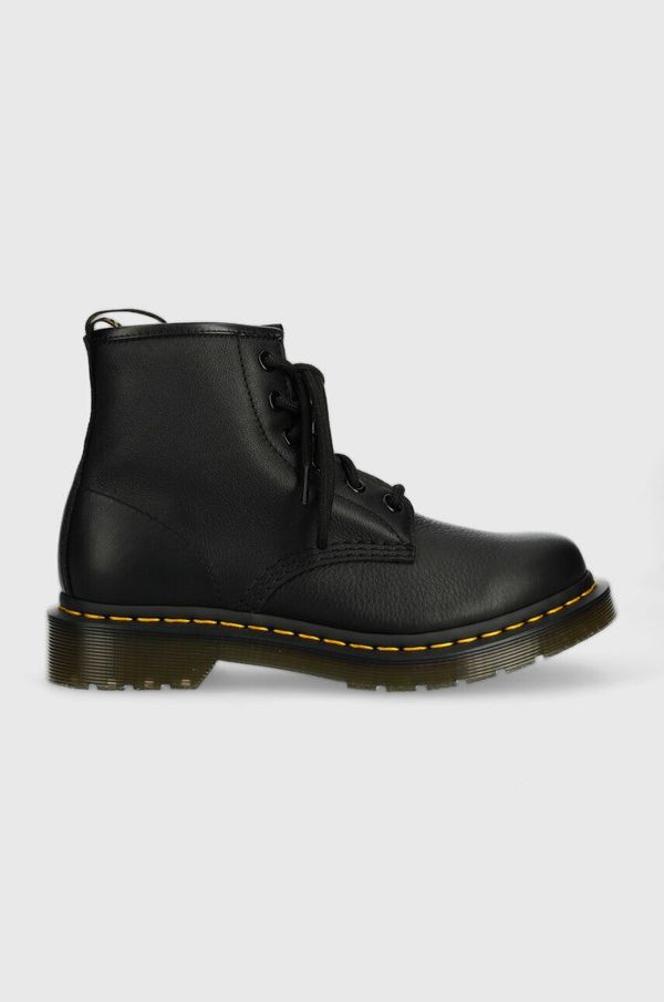 Dr. Martens Usnjeni nizki škornji Dr. Martens 101 ženski, črna barva, DM30700001